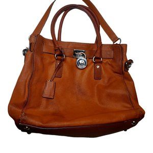 MICHAEL KORS Hamilton BRITISH TAN  Leather TOTE Hobo SHOULDER Bag